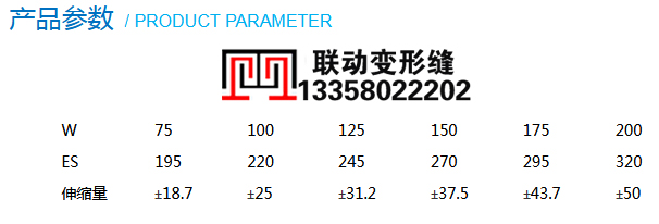 停车场变形缝参数